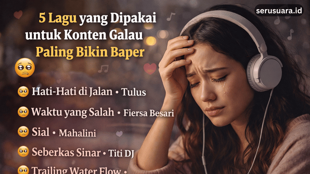 5 Lagu yang Dipakai untuk Konten Galau Paling Bikin Baper